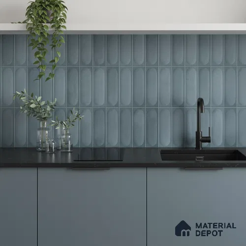Faux Subway Look Luna Aqua TL 09792 2 ft x 1 ft Matte Finish Ceramic Wall Tile - 9 mm
