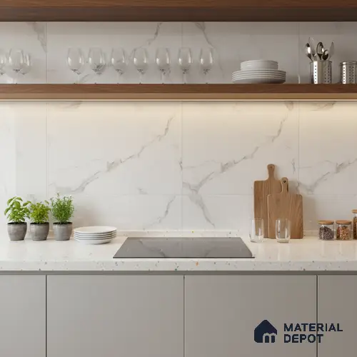 Marble Look Wall Tile 21555 L TL 09793 2 ft x 1 ft Glossy Finish Ceramic Tile - 9 mm