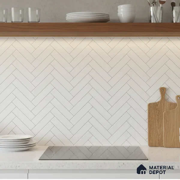 Faux Subway Look 22102 HL 1 TL 09794 2 ft x 1 ft Glossy Finish Ceramic Wall Tile - 9 mm