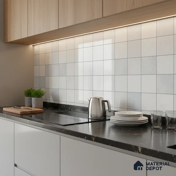 Faux Subway Look 22191-L TL 09795 2 ft x 1 ft Glossy Finish Ceramic Wall Tile - 9 mm