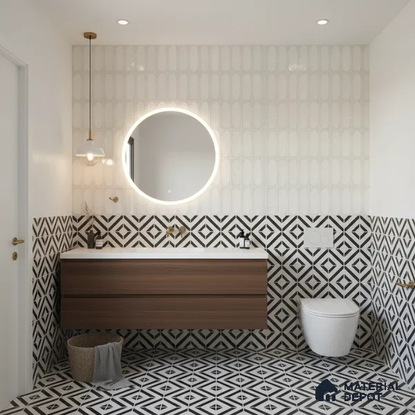 Faux Subway Look 22250 HL 2 TL 09796 C 2 ft x 1 ft Glossy Finish Ceramic Wall Tile - 9 mm