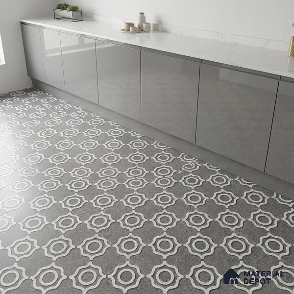 Faux Mosaic Wall & Floor Tile TL 09801 B 2 ft x 2 ft Vitrified Matte Finish Tile - 9 mm | Ideal for Living Room, Bedroom, Bathroom, Kitchen
