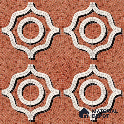 Faux Mosaic Wall & Floor Tile TL 09801  2 ft x 2 ft  Vitrified Matte Finish Tile - 9 mm | Ideal for Living Room, Bedroom, Bathroom, Kitchen