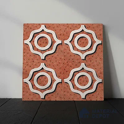 Faux Mosaic Wall & Floor Tile TL 09801  2 ft x 2 ft  Vitrified Matte Finish Tile - 9 mm | Ideal for Living Room, Bedroom, Bathroom, Kitchen