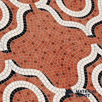 Faux Mosaic Wall & Floor Tile TL 09801  2 ft x 2 ft  Vitrified Matte Finish Tile - 9 mm | Ideal for Living Room, Bedroom, Bathroom, Kitchen
