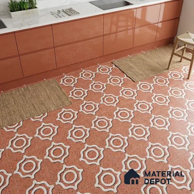 Faux Mosaic Wall & Floor Tile TL 09801  2 ft x 2 ft  Vitrified Matte Finish Tile - 9 mm | Ideal for Living Room, Bedroom, Bathroom, Kitchen