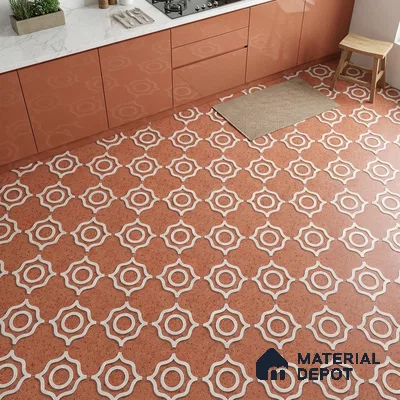 Faux Mosaic Wall & Floor Tile TL 09801  2 ft x 2 ft  Vitrified Matte Finish Tile - 9 mm | Ideal for Living Room, Bedroom, Bathroom, Kitchen