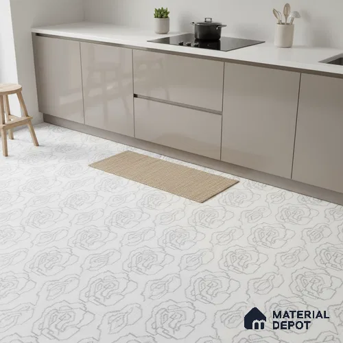 Moroccan Floor & Wall Tile TL 09803 B  2 ft x 2 ft  Vitrified Matte Finish Tile - 9 mm | Suitable For Kitchen, Accent/Feature Wall, Dining Area | Please Expect a Slight Variation of Pattern