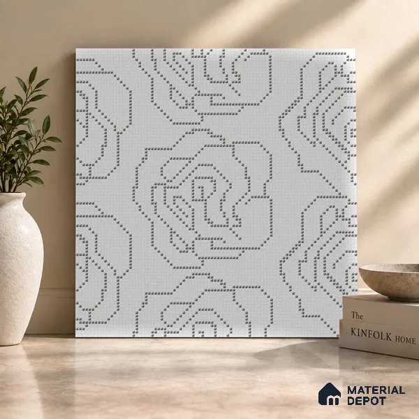 Moroccan Floor & Wall Tile TL 09803 B 2 ft x 2 ft Vitrified Matte Finish Tile - 9 mm | Suitable For Kitchen, Accent/Feature Wall, Dining Area | Please Expect a Slight Variation of Pattern