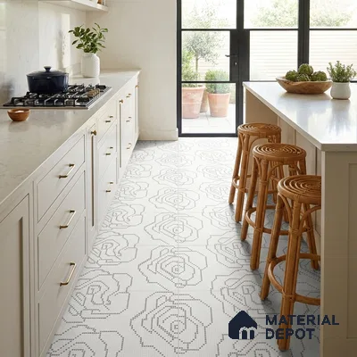 Moroccan Floor & Wall Tile TL 09803 B  2 ft x 2 ft  Vitrified Matte Finish Tile - 9 mm | Suitable For Kitchen, Accent/Feature Wall, Dining Area | Please Expect a Slight Variation of Pattern