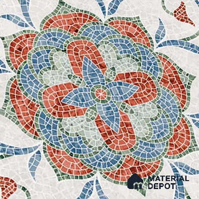 Moroccan Floor & Wall Tile TL 09804  2 ft x 2 ft Blue Vitrified Matte Finish Tile - 9 mm | Suitable For Balcony, Foyer, Courtyard | Please Expect a Slight Variation of Pattern