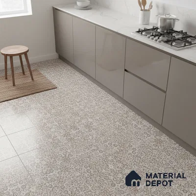 Moroccan Floor & Wall Tile TL 09805  2 ft x 2 ft  Vitrified Matte Finish Tile - 9 mm | Suitable For Kitchen, Balcony, Dining Area | Please Expect a Slight Variation of Pattern