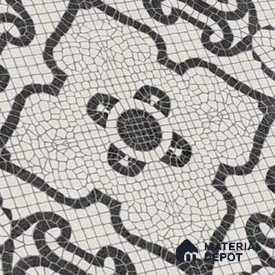 Moroccan Floor & Wall Tile TL 09806  2 ft x 2 ft  Vitrified Matte Finish Tile - 9 mm | Suitable For Balcony, Foyer, Courtyard | Please Expect a Slight Variation of Pattern