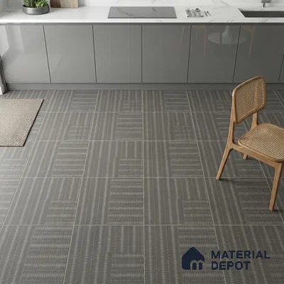 Patterned Wall & Floor Tile TL 09807  2 ft x 2 ft  Vitrified Matte Finish Tile - 9 mm | Ideal for Living Room, Bedroom, Bathroom, Kitchen | Please Expect a Slight Variation of Pattern
