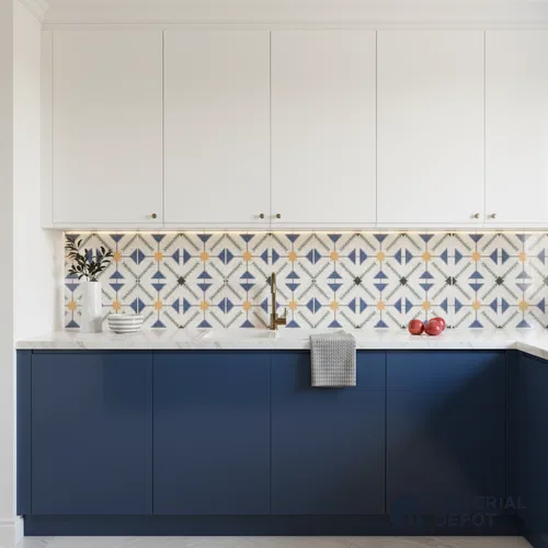 Moroccan Floor & Wall Tile TL 09815 2 ft x 2 ft Brown Vitrified Matte Finish Tile - 9 mm | Suitable For Kitchen, Balcony, Dining Area | Please Expect a Slight Variation of Pattern