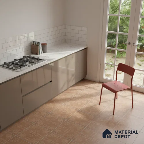 Moroccan Floor & Wall Tile TL 09818 B 2 ft x 2 ft Tactile Memoria Decor Vitrified Matte Finish Tile - 9 mm | Ideal for Living Room, Bedroom, Bathroom & Kitchen | Please Expect a Slight Variation of Pattern