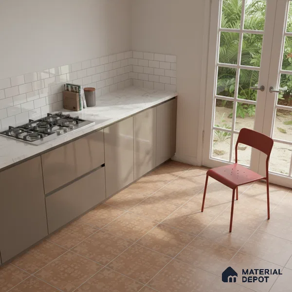 Moroccan Floor & Wall Tile TL 09818 B 2 ft x 2 ft Tactile Memoria Decor Vitrified Matte Finish Tile - 9 mm | Suitable For Balcony, Courtyard, Corridor | Please Expect a Slight Variation of Pattern