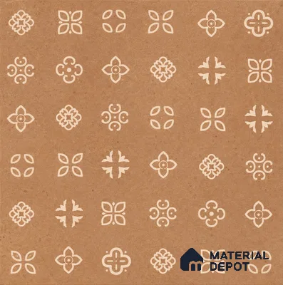 Moroccan Floor & Wall Tile TL 09818 B 2 ft x 2 ft Tactile Memoria Decor Vitrified Matte Finish Tile - 9 mm | Suitable For Balcony, Courtyard, Corridor | Please Expect a Slight Variation of Pattern