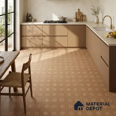 Moroccan Floor & Wall Tile TL 09818 B 2 ft x 2 ft Tactile Memoria Decor Vitrified Matte Finish Tile - 9 mm | Suitable For Balcony, Courtyard, Corridor | Please Expect a Slight Variation of Pattern
