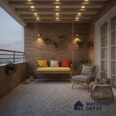 Moroccan Floor & Wall Tile TL 09819  2 ft x 2 ft Black Vitrified Matte Finish Tile - 9 mm | Suitable For Parking, Courtyard, Corridor | Please Expect a Slight Variation of Pattern