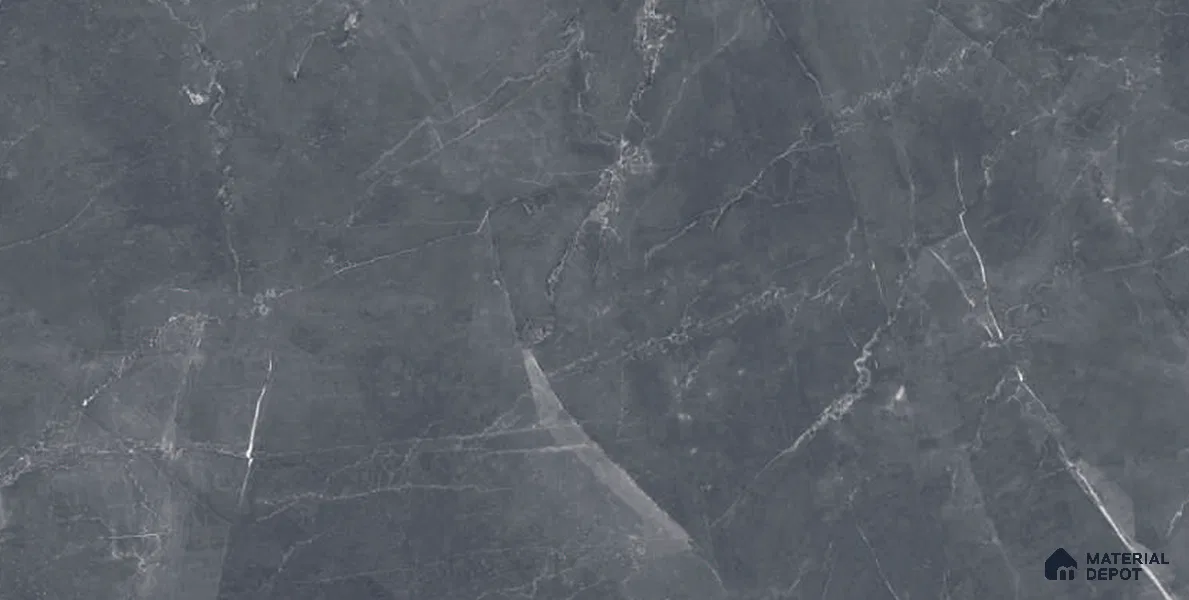 Marble Bardiglio Wall & Floor Tile TL 09837 E Slate Grey 4 ft x 2 ft Glossy Finish Vitrified Tile - 9 mm | Suitable For Living Room, Bedroom, Dining