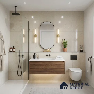 Terrazzo Tile TL 09852 Amazon Crema 4 ft x 2 ft  Vitrified Glossy Finish - 9 mm