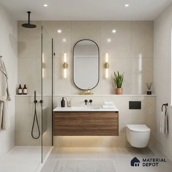 Terrazzo Tile TL 09852 Amazon Crema 4 ft x 2 ft Vitrified Glossy Finish - 9 mm