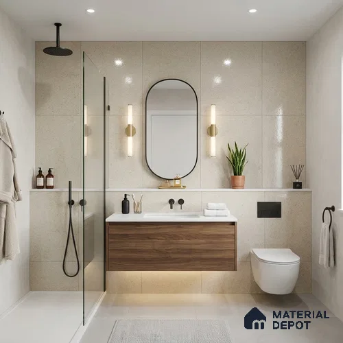 Terrazzo Tile TL 09852 Amazon Crema 4 ft x 2 ft Vitrified Glossy Finish - 9 mm
