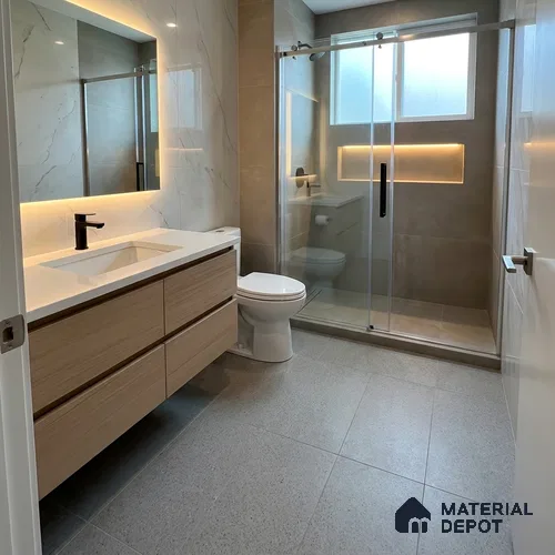 Terrazzo Wall & Floor Tile TL 09891 C S&P Grigio Polish 4 ft x 2 ft Vitrified Rustic Matte Finish - 9 mm