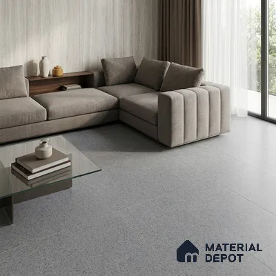 Terrazzo Wall & Floor Tile TL 09891 C S&P Grigio Polish 4 ft x 2 ft  Vitrified Rustic Matte Finish - 9 mm