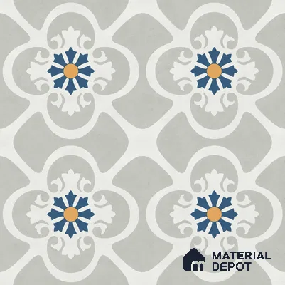 Moroccan Look Floor & Wall Tile TL 09902 Praque Art 2 ft x 2 ft Rustic Carving Matte Finish Vitrified Tile - 9 mm | Suitable For Kitchen, Bathroom, Balcony | Please Expect a Slight Variation of Pattern