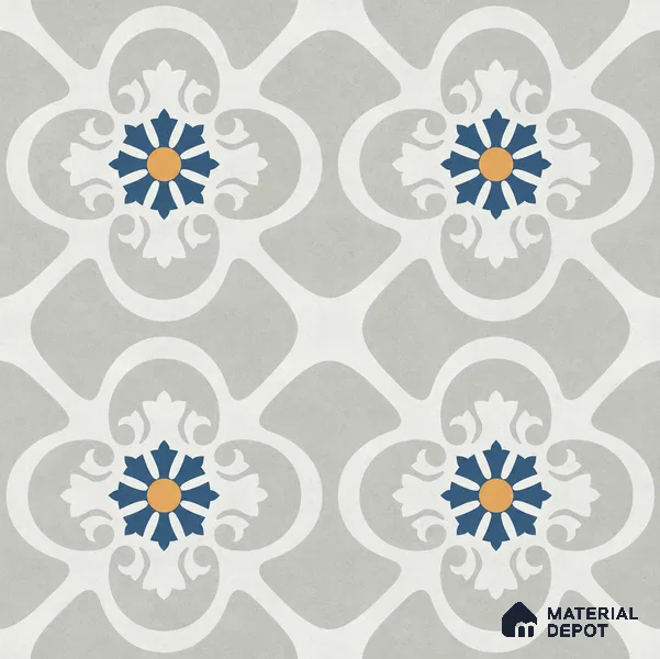 Moroccan Look Floor & Wall Tile TL 09902 Praque Art 2 ft x 2 ft Rustic Carving Matte Finish Vitrified Tile - 9 mm | Suitable For Kitchen, Bathroom, Balcony | Please Expect a Slight Variation of Pattern