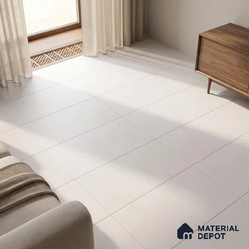 Cement Wall & Floor Tile TL 09919 B Dove Grey 4 ft x 2 ft Matte Finish Vitrified Tile - 9 mm | Suitable For Living Room, Hall, Bedroom