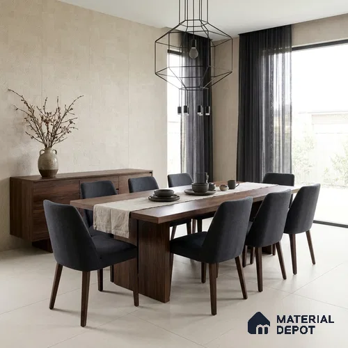 Plain Wall & Floor Tile TL 09923 B Cream 4 ft x 2 ft Matte Finish Vitrified Tile - 9 mm | Suitable For Living Room, Bedroom, Kitchen