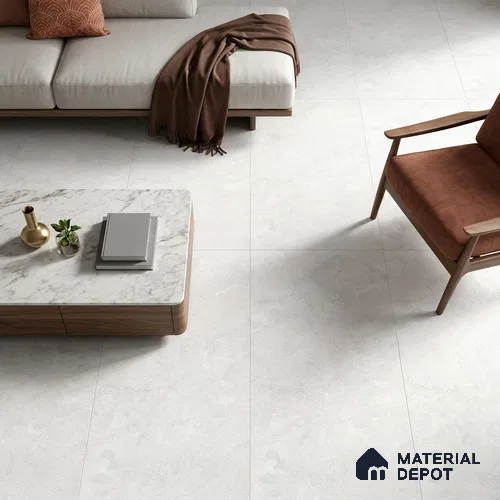 Cement Wall & Floor Tile TL 09926 Grey 4 ft x 2 ft Matte Finish Vitrified Tile - 9 mm | Suitable For Living Room, Bedroom, Kitchen
