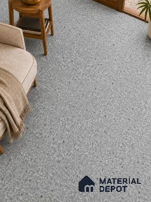 Terrazzo Wall & Floor Tile TL 09929 4 ft x 2 ft Black Vitrified Matte Finish Tile - 9 mm | Ideal for Living Room, Bedroom, Bathroom, Kitchen