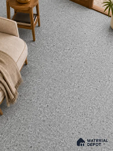 Terrazzo Wall & Floor Tile TL 09929 4 ft x 2 ft Black Vitrified Matte Finish Tile - 9 mm | Ideal for Living Room, Bedroom, Bathroom, Kitchen