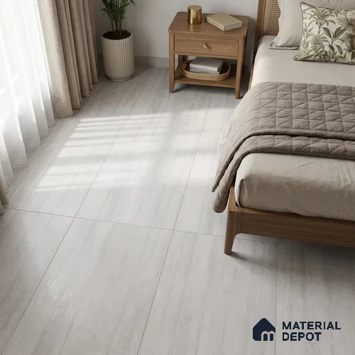 Stone Wall & Floor Tile TL 09932 B 4 ft x 2 ft Silver Vitrified Matte Finish Tile - 9 mm | Ideal for Living Room, Bedroom, Bathroom, Kitchen