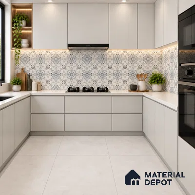 Stone Wall & Floor Tile TL 09932 B 4 ft x 2 ft Silver Vitrified Matte Finish Tile - 9 mm | Ideal for Living Room, Bedroom, Bathroom, Kitchen