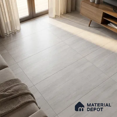 Stone Wall & Floor Tile TL 09932 B 4 ft x 2 ft Silver Vitrified Matte Finish Tile - 9 mm | Ideal for Living Room, Bedroom, Bathroom, Kitchen