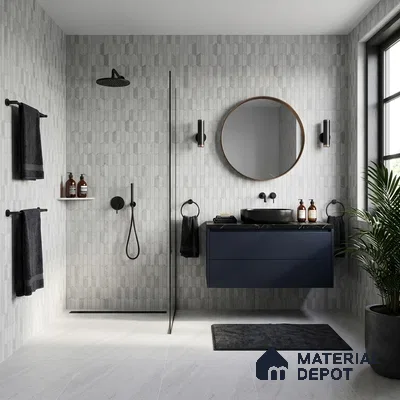 Highlighter Wall Tile TL 09933 4 ft x 2 ft Grey Vitrified Matte Finish Tile - 9 mm | Suitable For Bathroom, Accent/Feature Wall, Dining Area