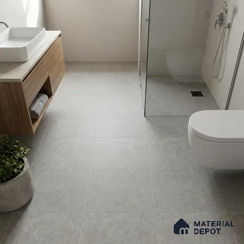 Stone Floor & Wall Tile TL 09934 B 4 ft x 2 ft Grey Vitrified Matte Finish Tile - 9 mm | Ideal for Living Room,Bedroom,Bathroom,Kitchen