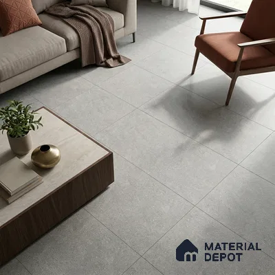 Stone Floor & Wall Tile TL 09934 B 4 ft x 2 ft Grey Vitrified Matte Finish Tile - 9 mm | Ideal for Living Room,Bedroom,Bathroom,Kitchen