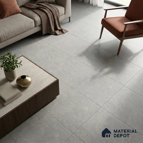 Stone Floor & Wall Tile TL 09934 B 4 ft x 2 ft Grey Vitrified Matte Finish Tile - 9 mm | Ideal for Living Room,Bedroom,Bathroom,Kitchen