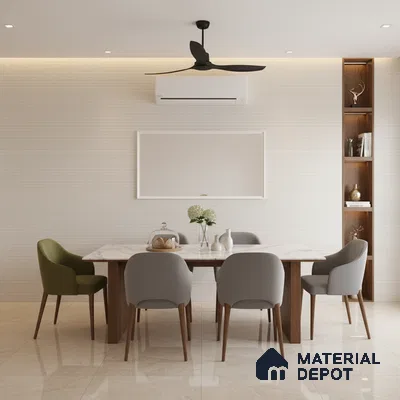 Punch Wall Tile TL 09936 4 ft x 2 ft Ivory Vitrified Matte Finish Tile - 9 mm | Ideal for Living Room,Bedroom,Bathroom,Kitchen