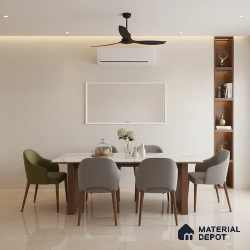Punch Wall Tile TL 09936 4 ft x 2 ft Ivory Vitrified Matte Finish Tile - 9 mm | Ideal for Living Room,Bedroom,Bathroom,Kitchen