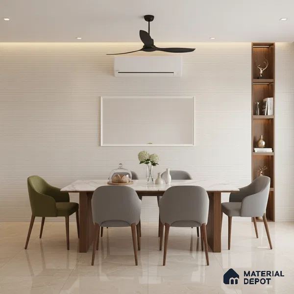 Punch Wall Tile TL 09936 4 ft x 2 ft Ivory Vitrified Matte Finish Tile - 9 mm | Ideal for Living Room,Bedroom,Bathroom,Kitchen