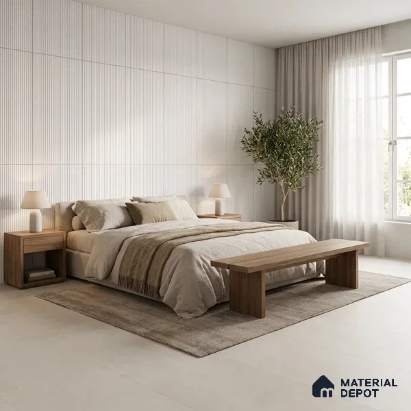 Punch Wall Tile TL 09936 4 ft x 2 ft Ivory Vitrified Matte Finish Tile - 9 mm | Ideal for Living Room,Bedroom,Bathroom,Kitchen