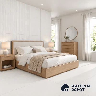 Punch Wall Tile TL 09936 4 ft x 2 ft Ivory Vitrified Matte Finish Tile - 9 mm | Ideal for Living Room,Bedroom,Bathroom,Kitchen