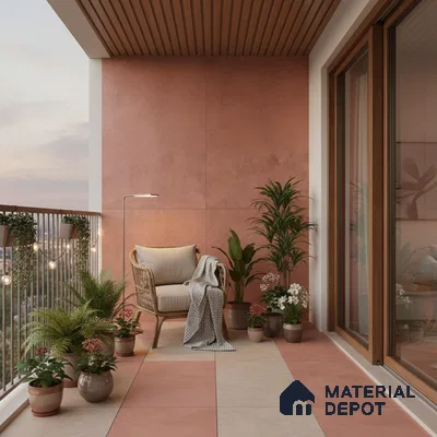 Punch Wall & Floor Tile TL 09941 B 4 ft x 2 ft Red Vitrified Matte Finish Tile - 9 mm | Ideal for Living Room, Bedroom, Bathroom, Kitchen